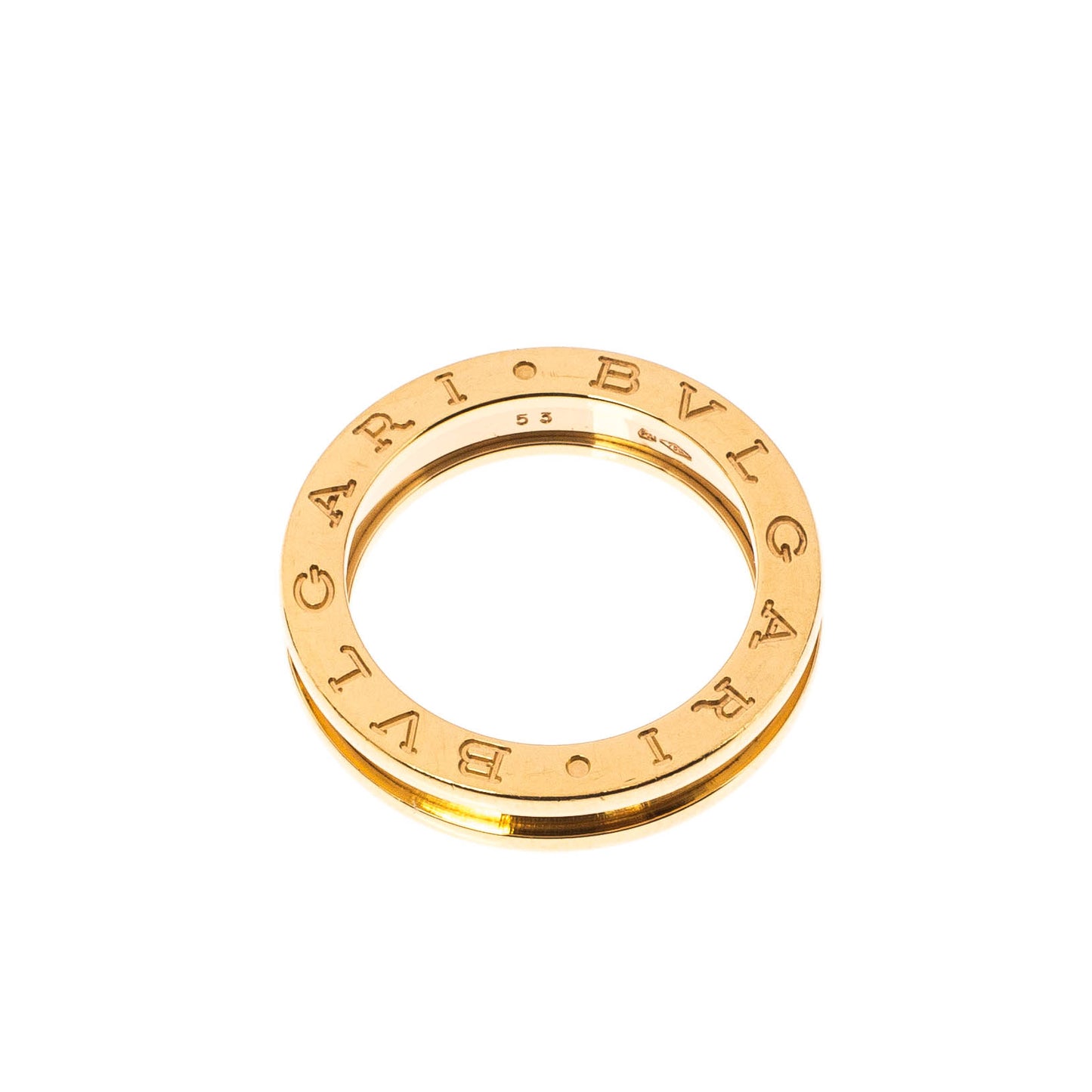 Original Bvlgari B.Zero1 1-Band 18k Yellow Gold Band Ring Size 53