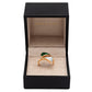 Original Bvlgari Divas Dream Contraire Rose Gold Mop & Malachite Ring Size 58