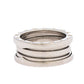 Original Bvlgari B.Zero1 18K White Gold 3-Band Ring Size 53