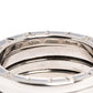 Original Bvlgari B.Zero1 18K White Gold 3-Band Ring Size 53