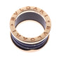 Original Bvlgari B.Zero1 Lapis Lazuli 18K Rose Gold Band Ring Size 48