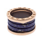 Original Bvlgari B.Zero1 Lapis Lazuli 18K Rose Gold Band Ring Size 48