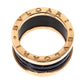 Original Bvlgari B.Zero1 Lapis Lazuli 18K Rose Gold 4-Band Ring Size 54