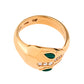 Original Bvlgari Serpenti Malachite Diamond 18K Rose Gold Ring Size 53