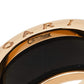 Original Bvlgari B.Zero1 Black Ceramic 18K Rose Gold 4-Band Ring Size 55