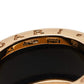 Original Bvlgari B.Zero1 Black Ceramic 18K Rose Gold 4-Band Ring Size 55