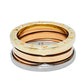 Original Bvlgari B.zero1 18K Three Tone Gold Three-Band Ring Size 54