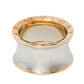 Original Bvlgari B.Zero1 Anish Kapoor 18K Rose Gold & Steel Band Ring Size 55