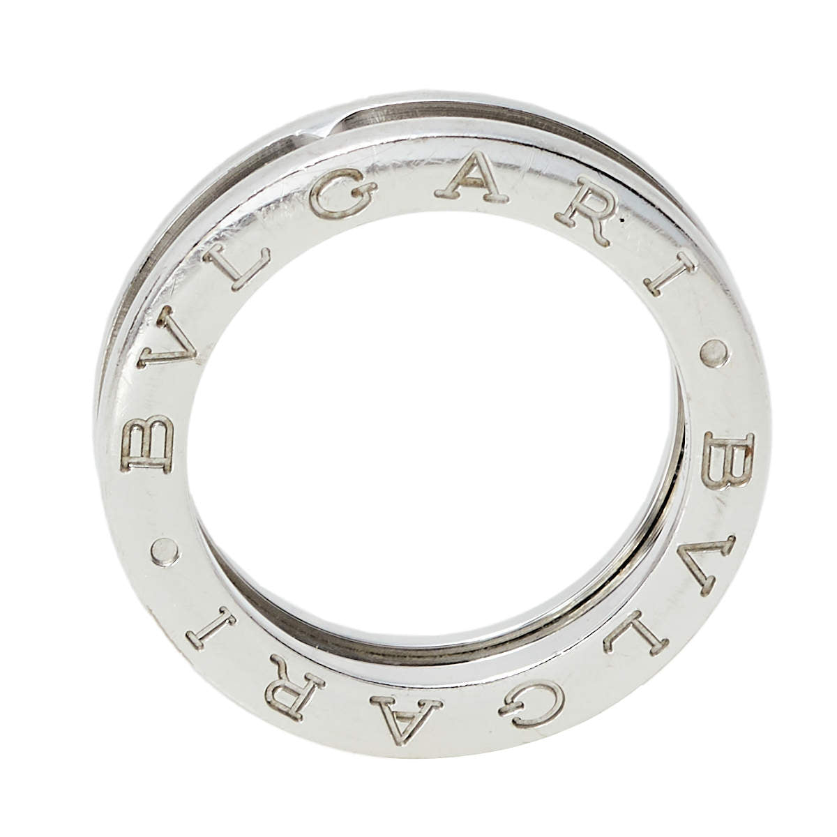 Original Bvlgari B.zero1 18K White Gold One-Band Ring Size EU 51