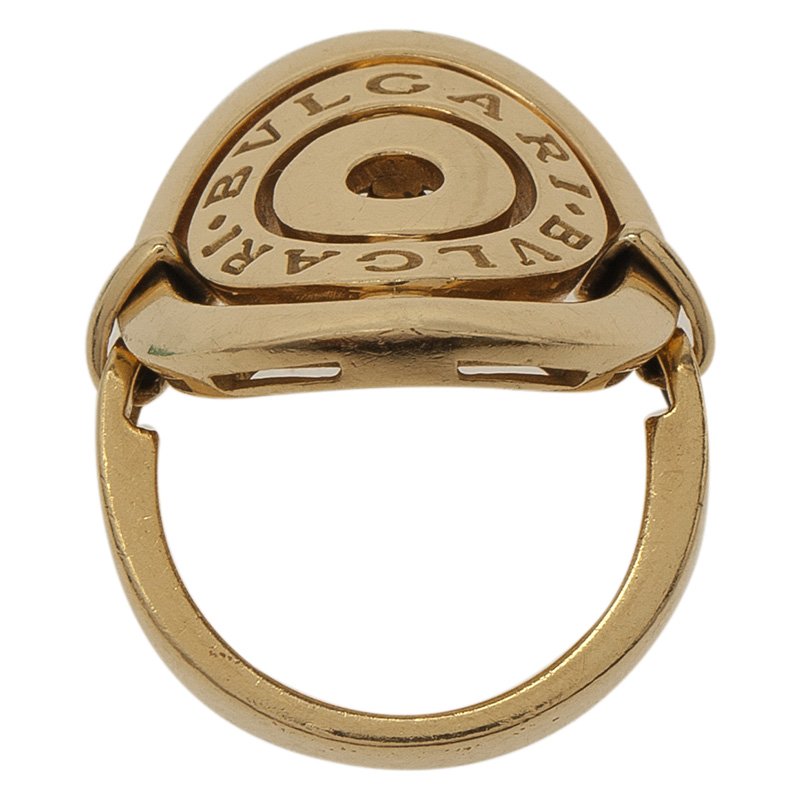 Original Bvlgari Cerchi Yellow Gold Ring Size 53