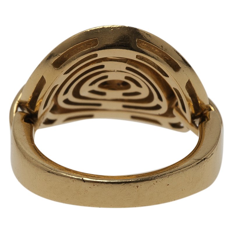 Original Bvlgari Cerchi Yellow Gold Ring Size 53