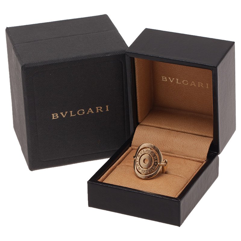 Original Bvlgari Cerchi Yellow Gold Ring Size 53