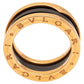 Original Bvlgari B.Zero1 Black Ceramic 18k Rose Gold Narrow Band Ring Size 55