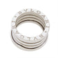 Original Bvlgari B.Zero1 18K White Gold 4- Band Ring Size 50