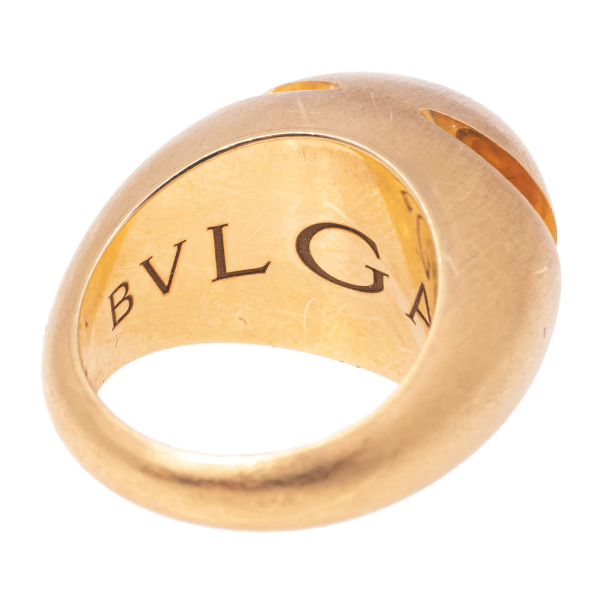 Original Bvlgari Fancy High Dome 18k Rose Gold Ring Size 51