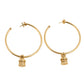 Original Bvlgari B.Zero1 18k Yellow Gold Hoop Earrings