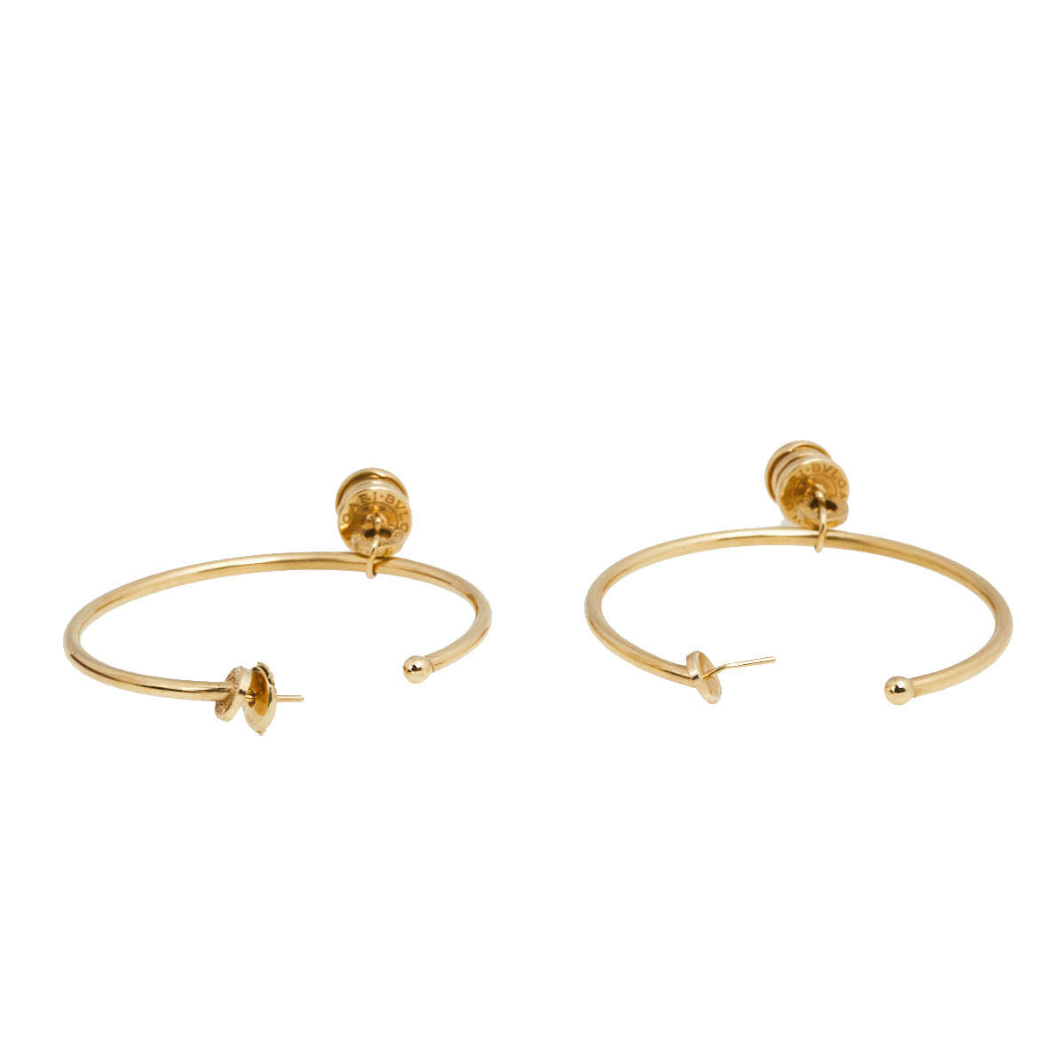 Original Bvlgari B.Zero1 18k Yellow Gold Hoop Earrings