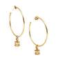 Original Bvlgari B.Zero1 18k Yellow Gold Hoop Earrings