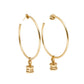 Original Bvlgari B.Zero1 18k Yellow Gold Hoop Earrings