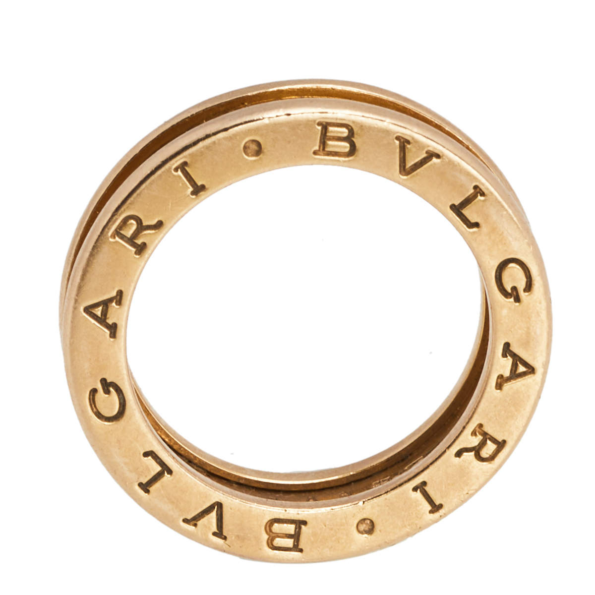 Original Bvlgari B.Zero1 18K Rose Gold 1-Band Ring Size 51