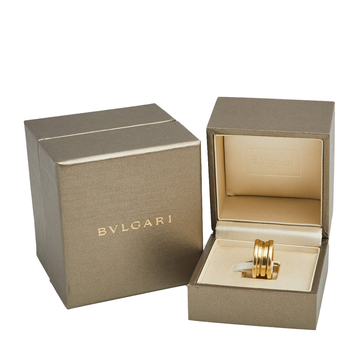 Original Bvlgari B.Zero1 18k Yellow Gold 3 Band Ring Size 51