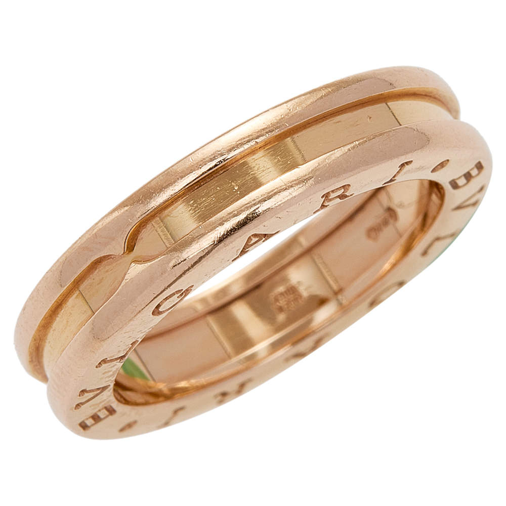 Original Bvlgari B.Zero1 18k Rose Gold Single Band Ring Size 54