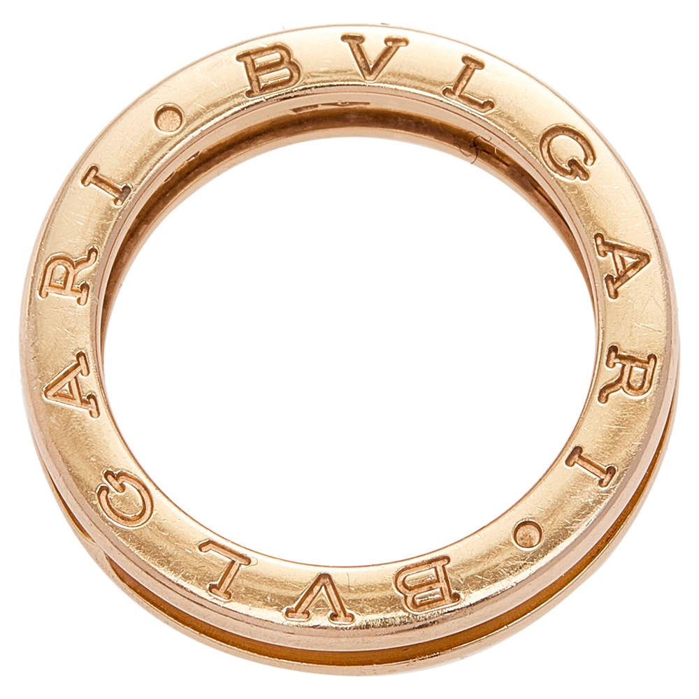 Original Bvlgari B.Zero1 18k Rose Gold Single Band Ring Size 54