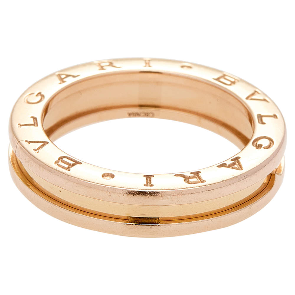 Original Bvlgari B.Zero1 18k Rose Gold Single Band Ring Size 54