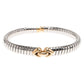 Original Bvlgari Tubogas Heart Flex Steel and Yellow Gold Bracelet Size 16