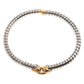 Original Bvlgari Tubogas Heart Flex Steel and Yellow Gold Bracelet Size 16