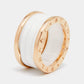 Original Bvlgari B.Zero1 White Ceramic 18K Rose Gold Band Ring Size 57