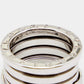 Original Bvlgari B.Zero1 18k White Gold 4-Band Ring Size 51