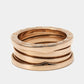 Original Bvlgari B.Zero1 18k Rose Gold 3-Band Ring Size 54