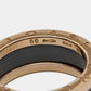 Original Bvlgari B.Zero1 Black Ceramic 18K Rose Gold Two-Band Ring Size 56