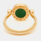 Original Bvlgari Bvlgari Jade Diamonds 18k Rose Gold Flip Ring Size 53