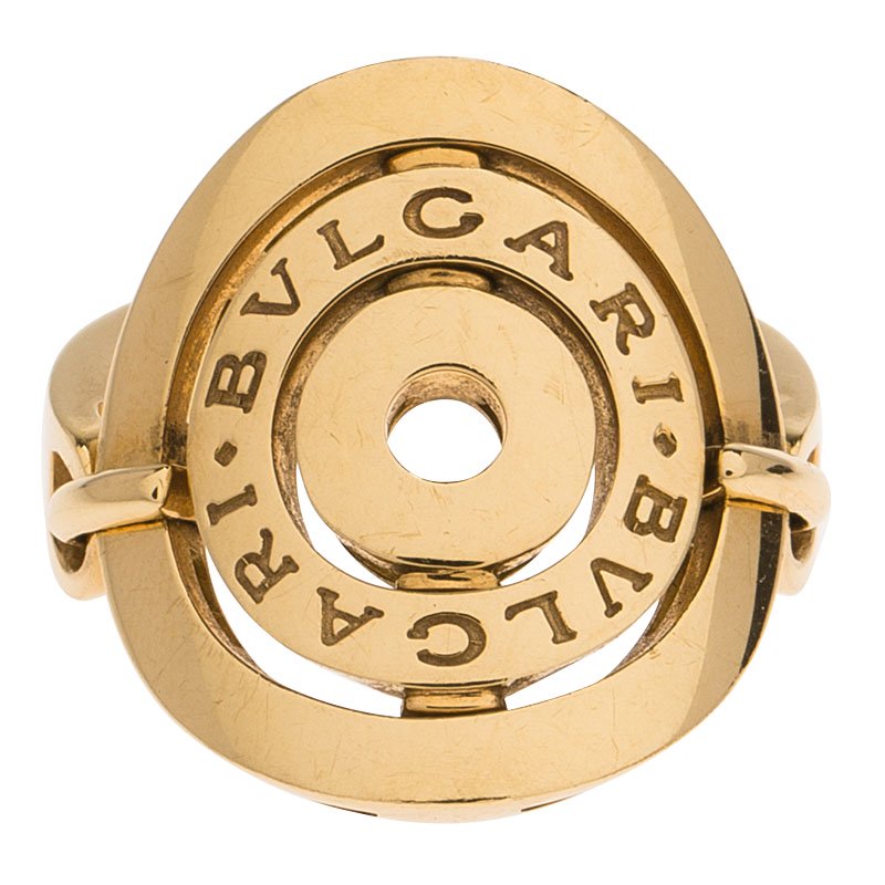 Original Bvlgari Cerchi Yellow Gold Ring Size 53