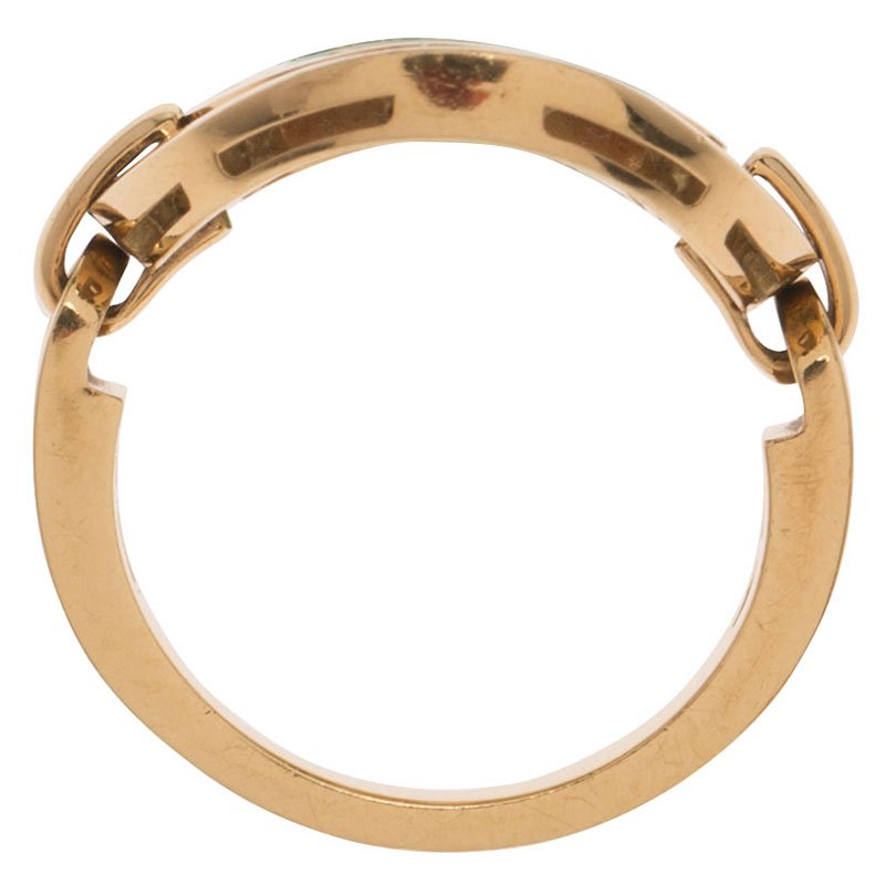 Original Bvlgari Cerchi Yellow Gold Ring Size 53