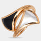 Original Bvlgari Divas' Dream Onyx Mother of Pearl 18k Rose Gold Ring Size 54