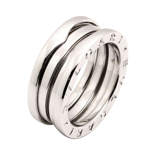 Original Bvlgari B.Zero1 18K White Gold 3 Band Ring Size 53