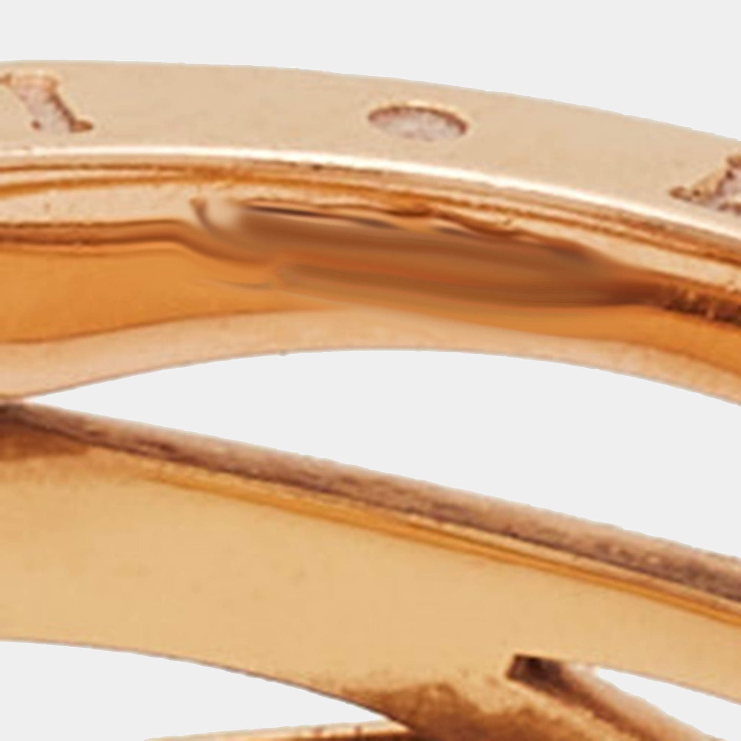 Original Bvlgari B.Zero1 Design Legend 18K Rose Gold 3-Band Ring Size 52