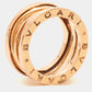 Original Bvlgari B.Zero1 Design Legend 18K Rose Gold 3-Band Ring Size 52