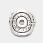 Original Bvlgari Astrale Cerchi Shield 18K White Gold Ring Size 53