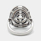 Original Bvlgari Astrale Cerchi Shield 18K White Gold Ring Size 53