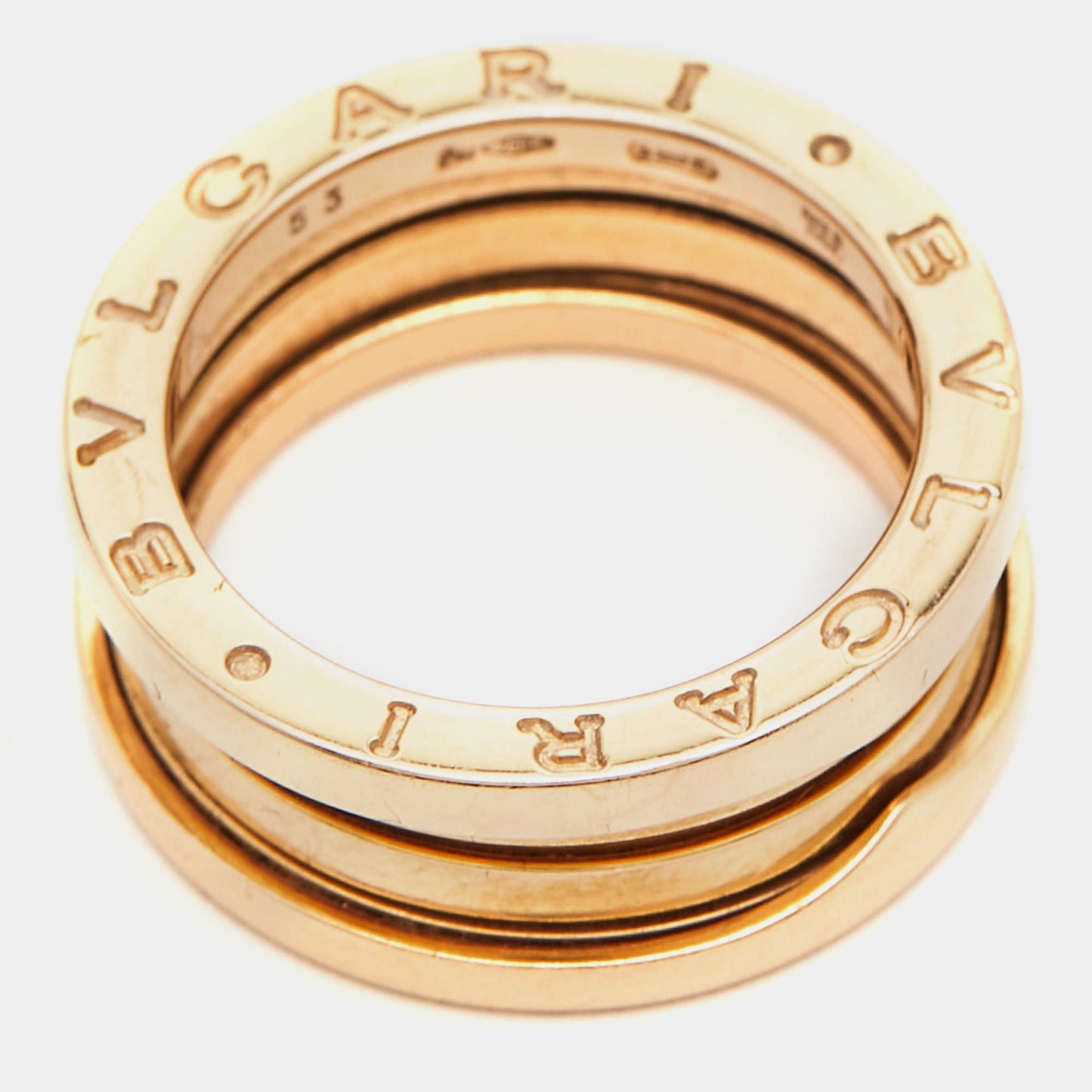 Original Bvlgari B.Zero1 18k Rose Gold Ring Size 53