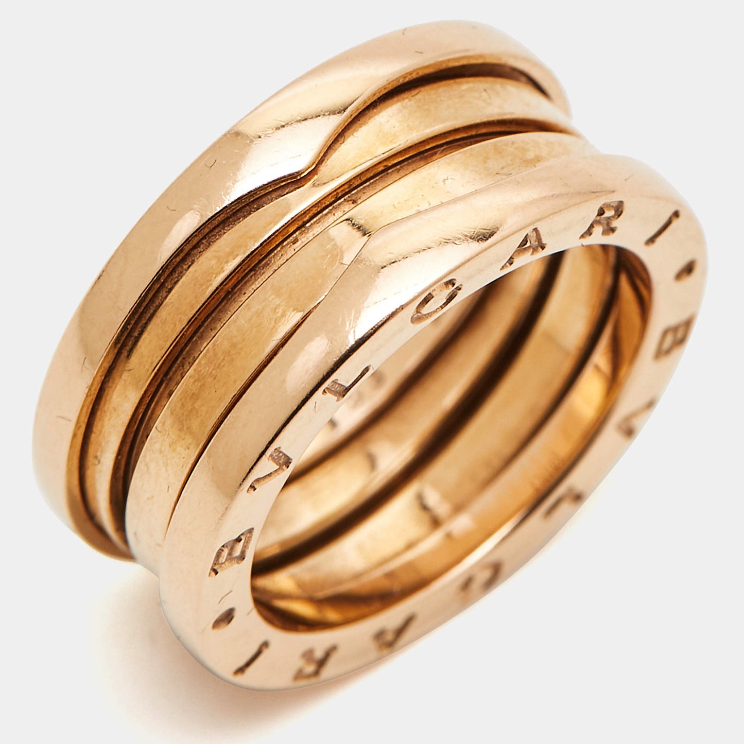 Original Bvlgari B.Zero1 18k Rose Gold Ring Size 53