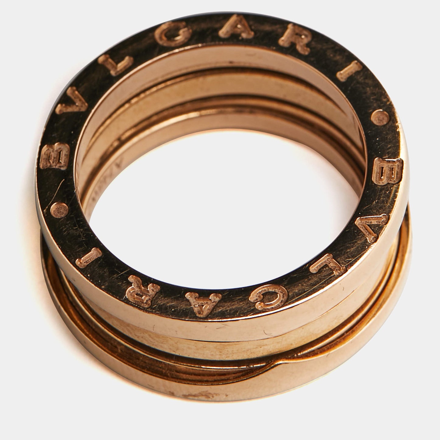 Original Bvlgari B.Zero1 18k Rose Gold Ring Size 53