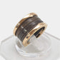 Original Bvlgari 18K Rose Gold and Ceramic B.Zero1 Band Ring EU 52