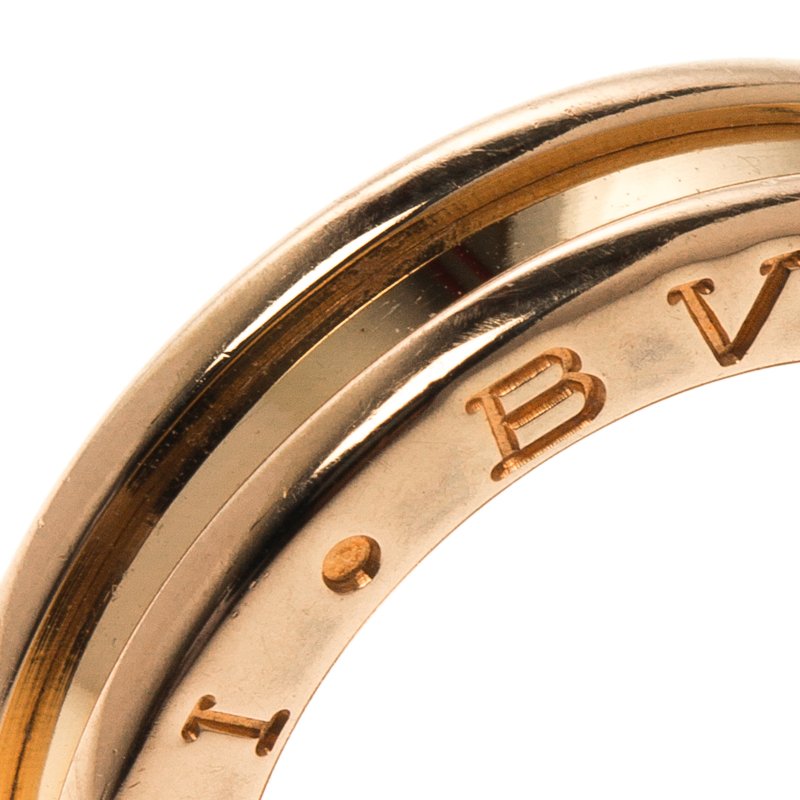 Original Bvlgari B.Zero1 1-Band 18K Rose Gold Ring Size 47