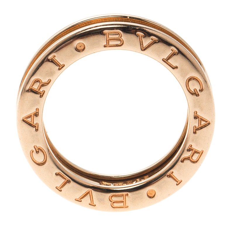 Original Bvlgari B.Zero1 1-Band 18K Rose Gold Ring Size 47