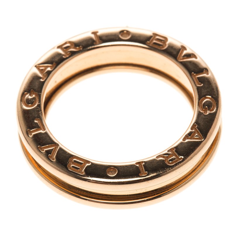 Original Bvlgari B.Zero1 1-Band 18K Rose Gold Ring Size 47